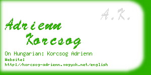 adrienn korcsog business card